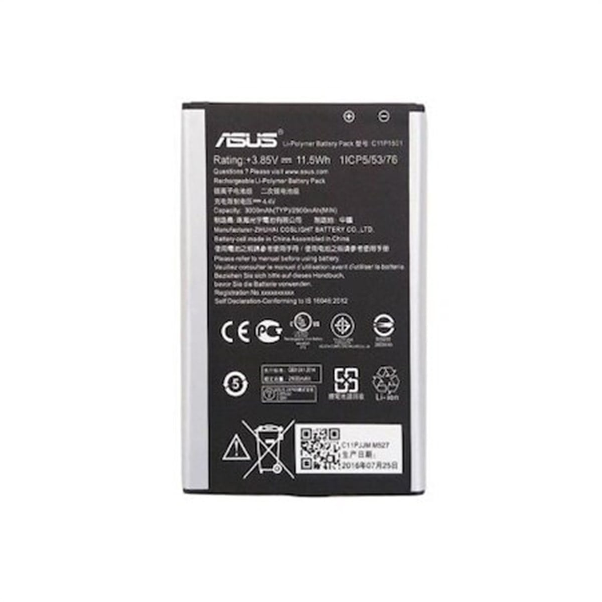 Asus Zenfone 2 Laser Ze550kl Batarya Pil C11p1501