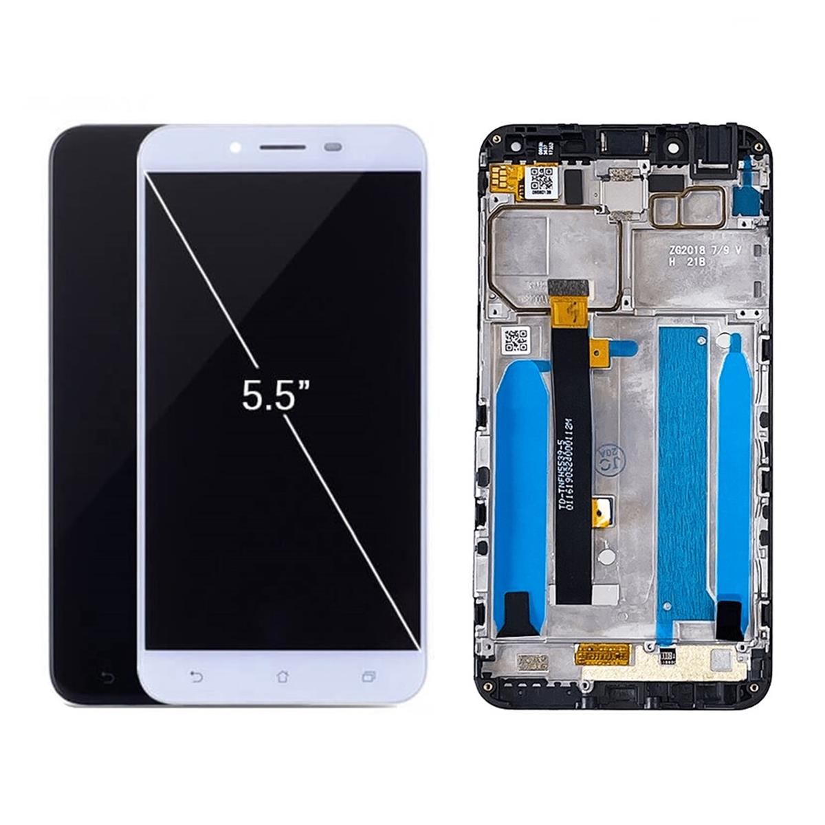 Asus Zenfone 3 Max 5.5 Zc553kl Lcd Ekran Dokunmatik Siyah Çıtalı