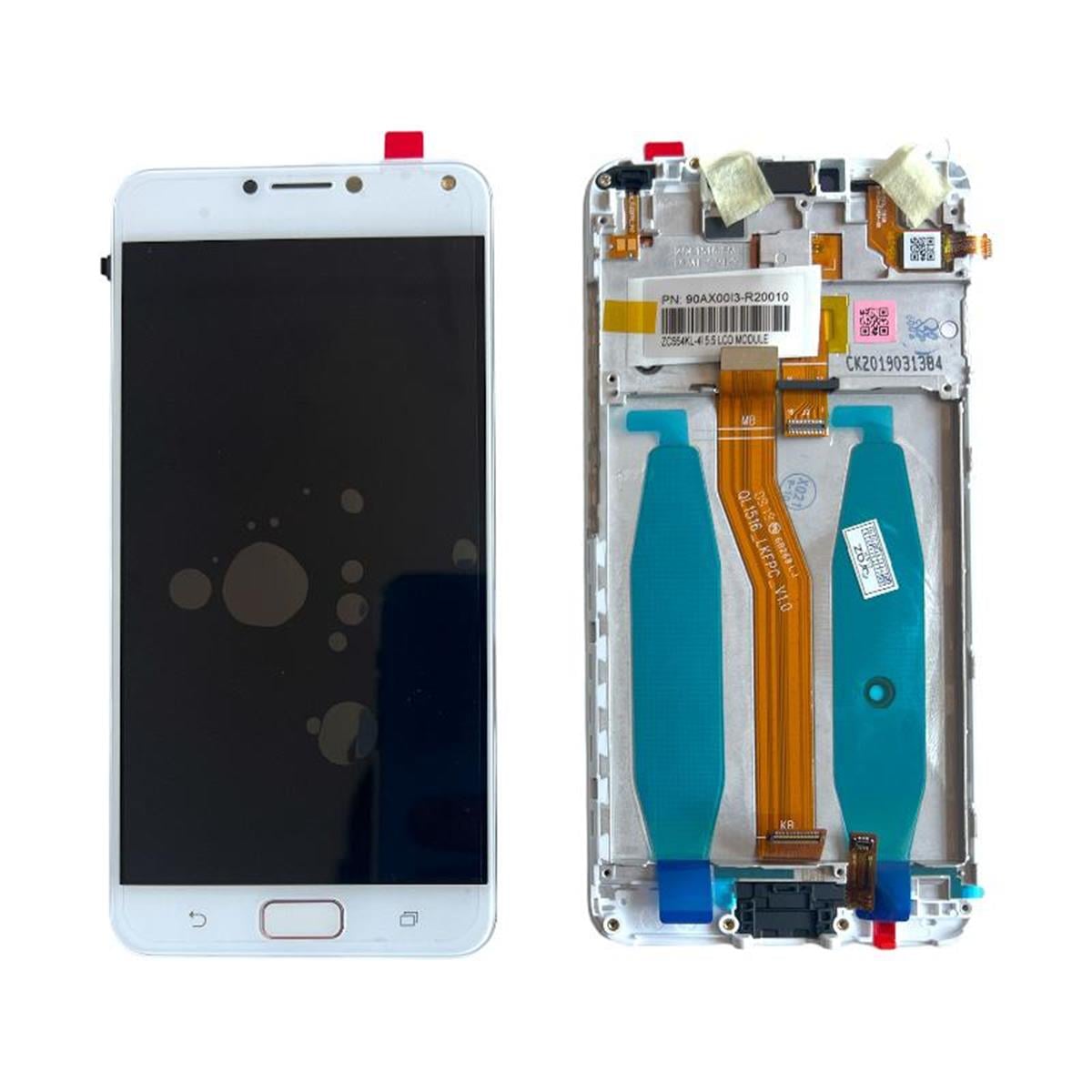 Asus Zenfone 4 Max Pro 5.5 Zc554kl Lcd Ekran Dokunmatik Beyaz Çıtalı