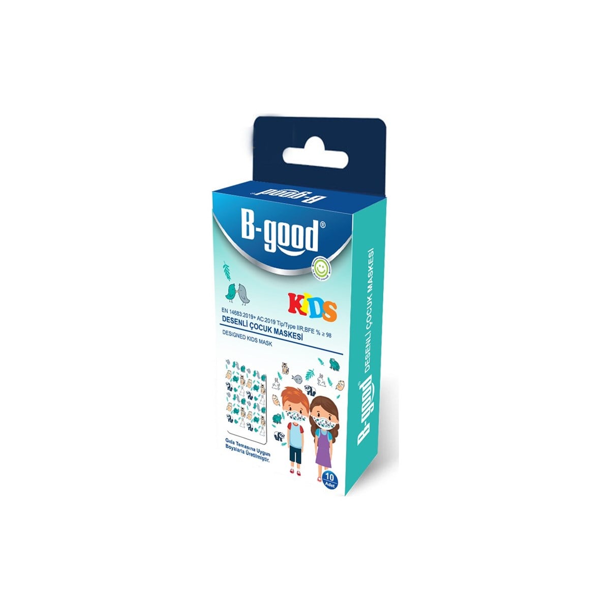 B-Good 3 Katlı Desenli Çocuk Cerrahi Maske Telli 10'lu (ÜTS Kayıtlı)