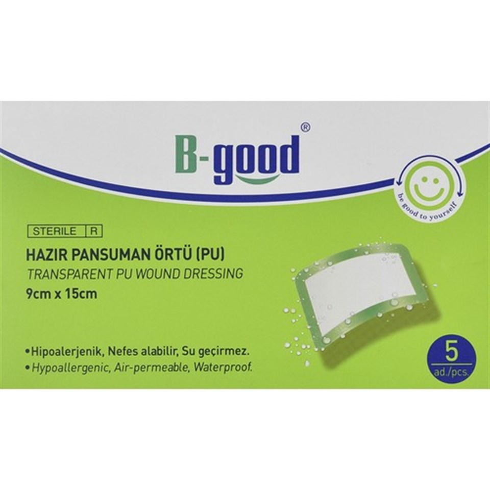 B-Good Hazır Pansuman Örtü 9 cm x 15 cm 5'li