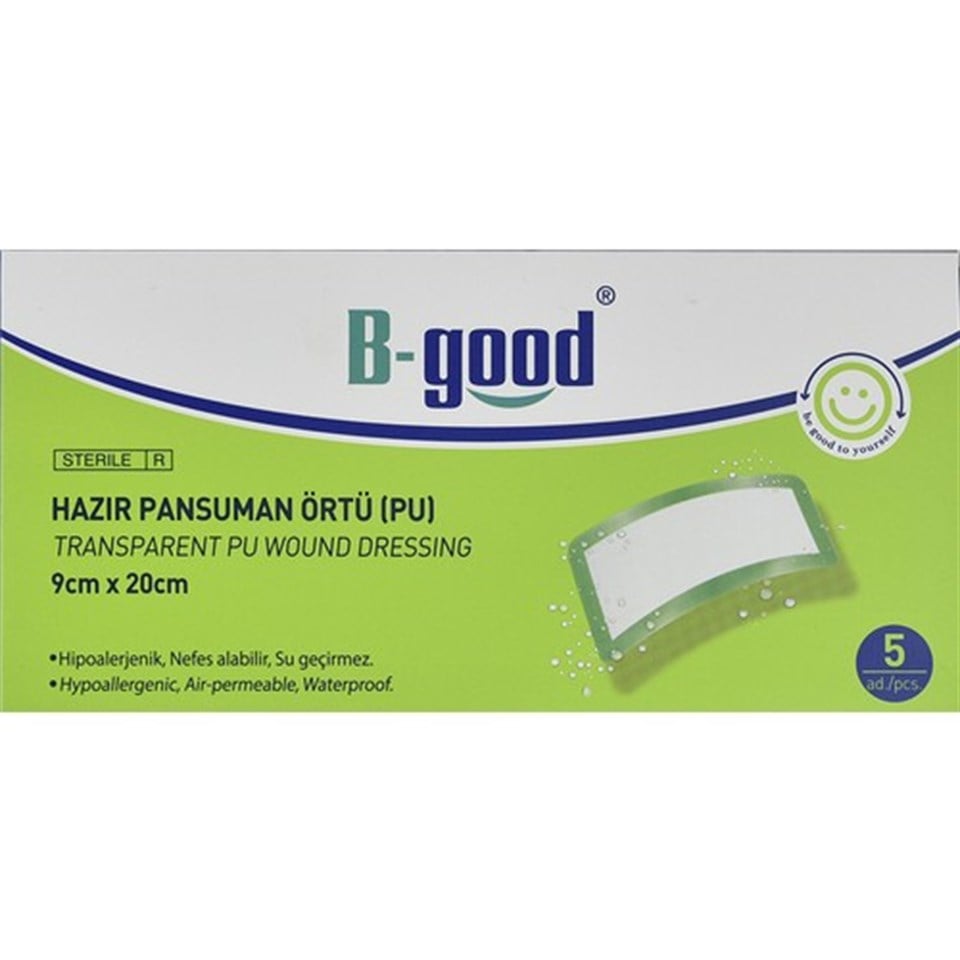 B-Good Hazır Pansuman Örtü 9 cm x 20 cm 5'li