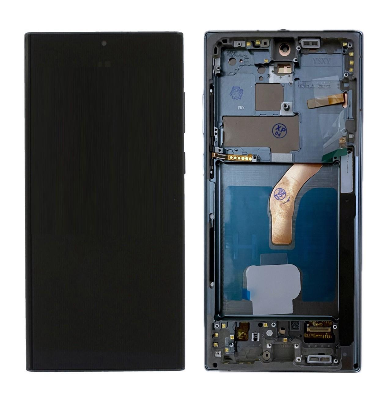 Samsung Galaxy S22 Ultra S908 Uyumlu Lcd Ekran Dokunmatik Mavi Servis 