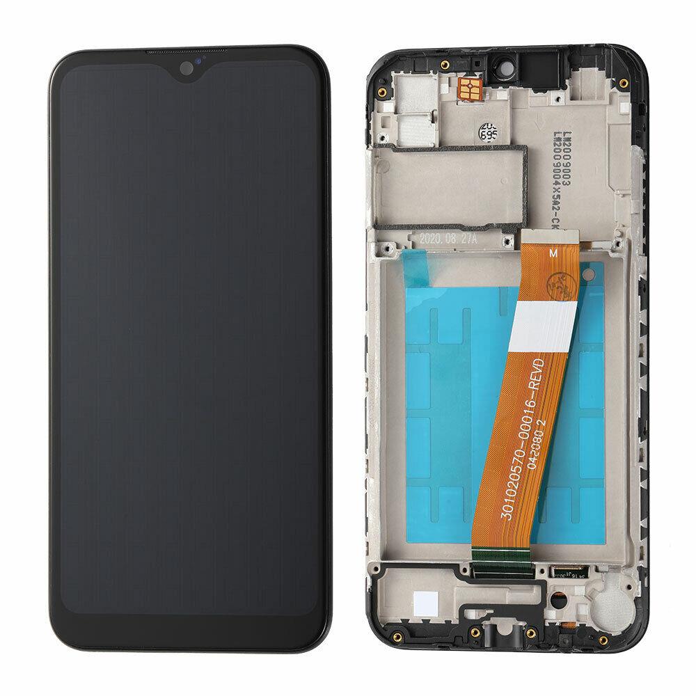 Samsung Galaxy A01 A015m Uyumlu Lcd Ekran Dokunmatik Siyah Servis Çıtalı Kalın Soketli