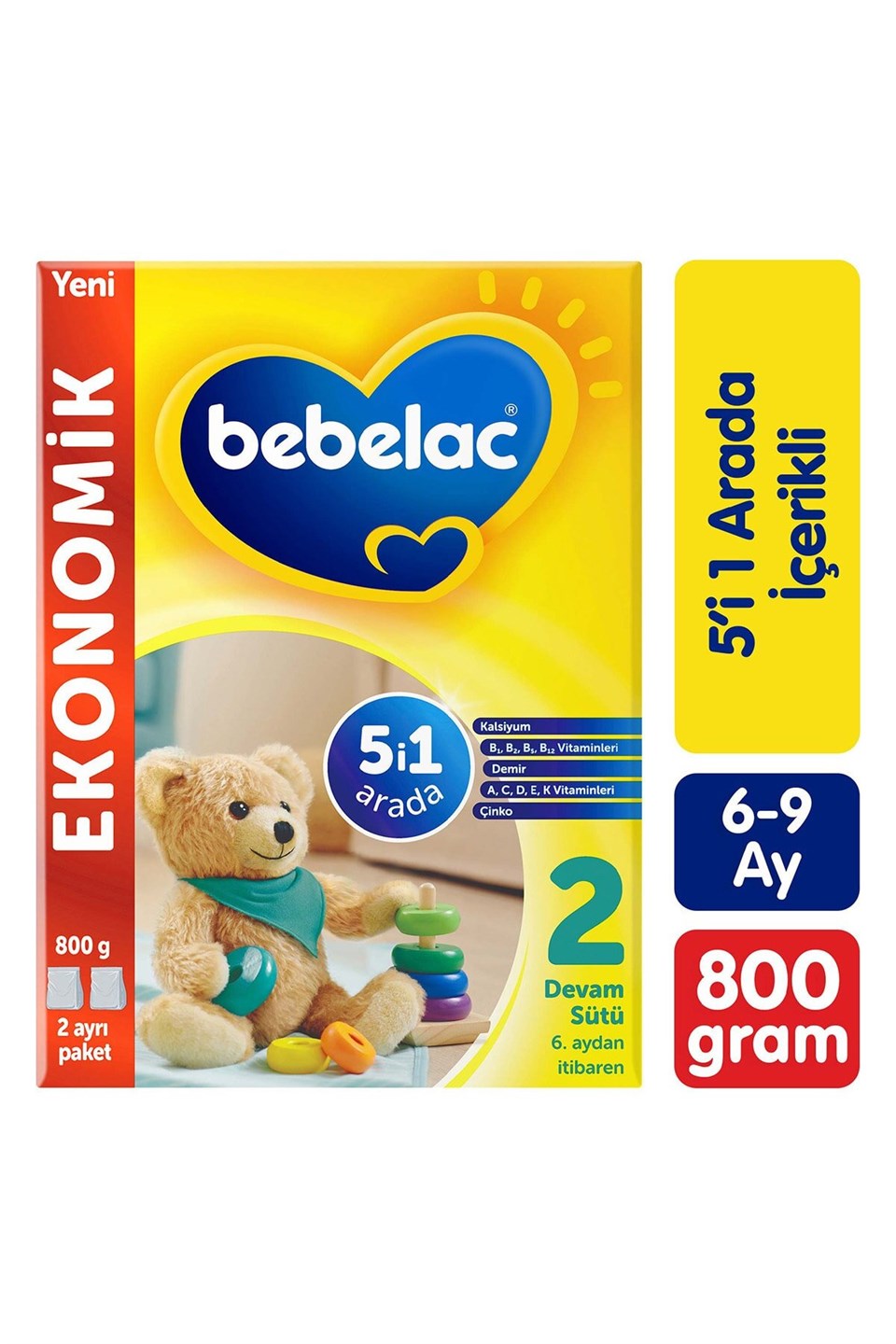 Bebelac 2 Devam Sütü 800 gr 6-9 Ay