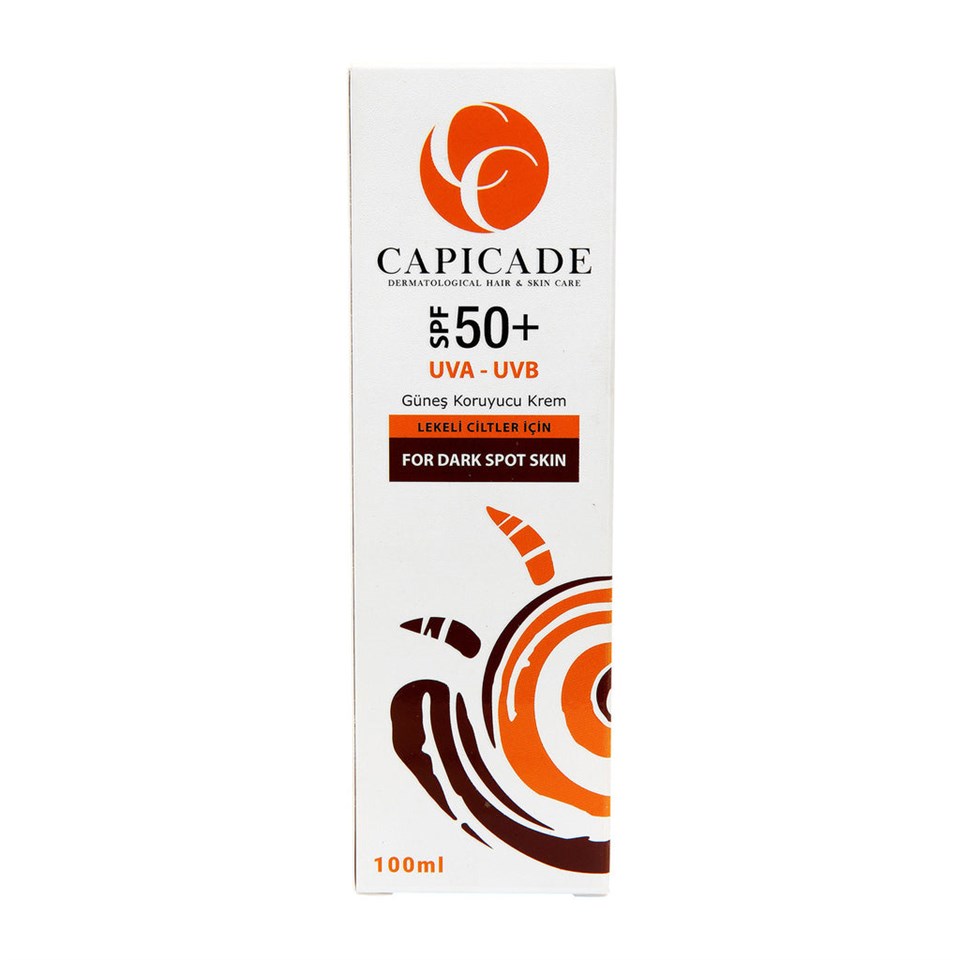 Capicade SPF50+ Güneş Koruyucu Krem Lekeli Ciltler İçin 100 ml
