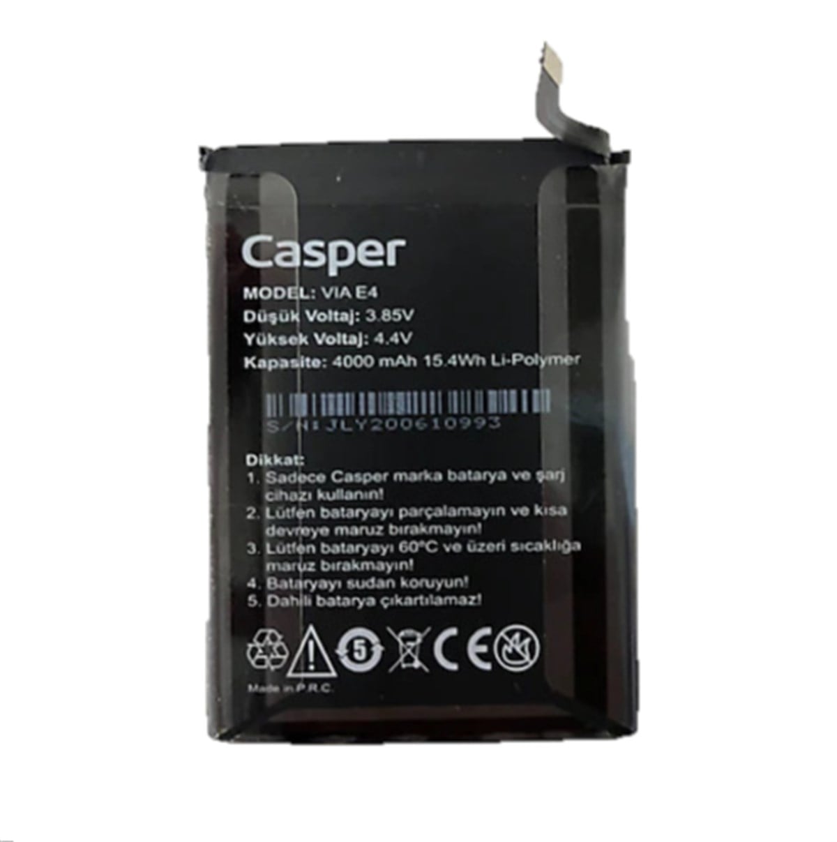 Casper Via E4 Batarya Pil