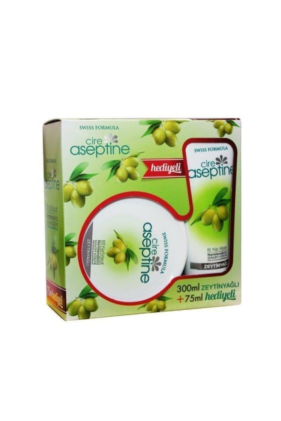 Cire Aseptine Zeytinyağlı Krem 300 ml + 75 ml Hediyeli
