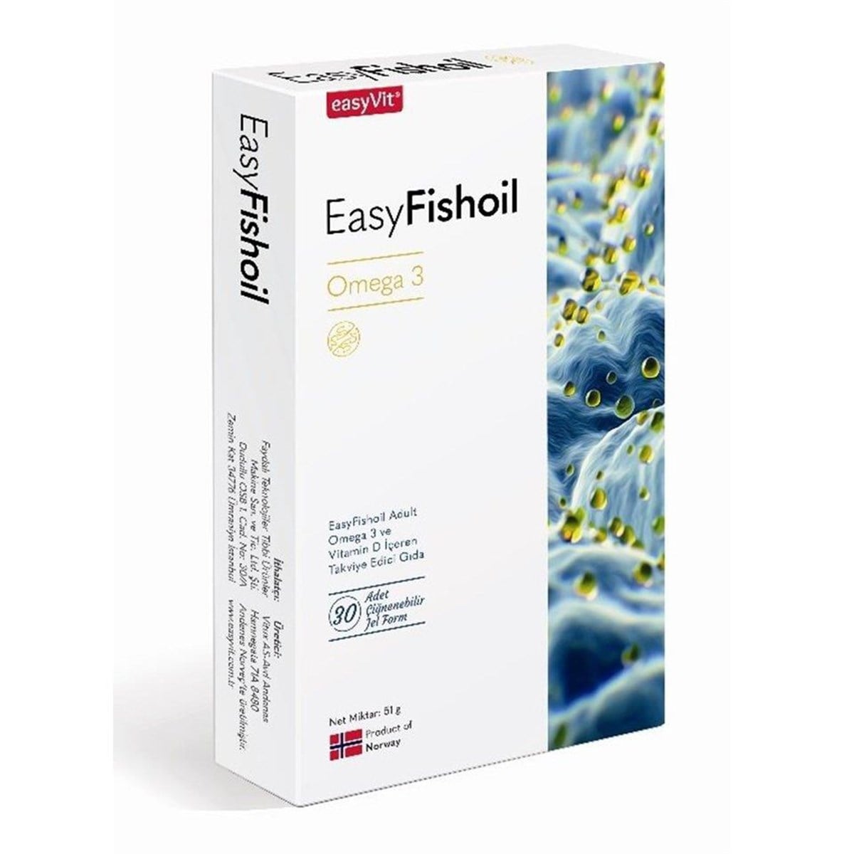 Easy Fish Oil Yetişkin 30 Çiğnenebilir Jel Form