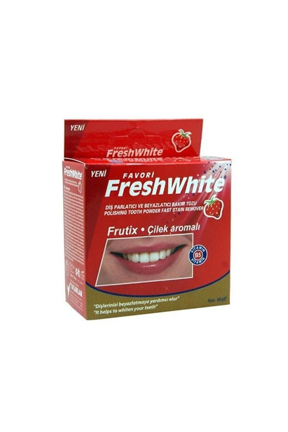 Fresh White Diş Tozu Çilek Aromalı 50 gr