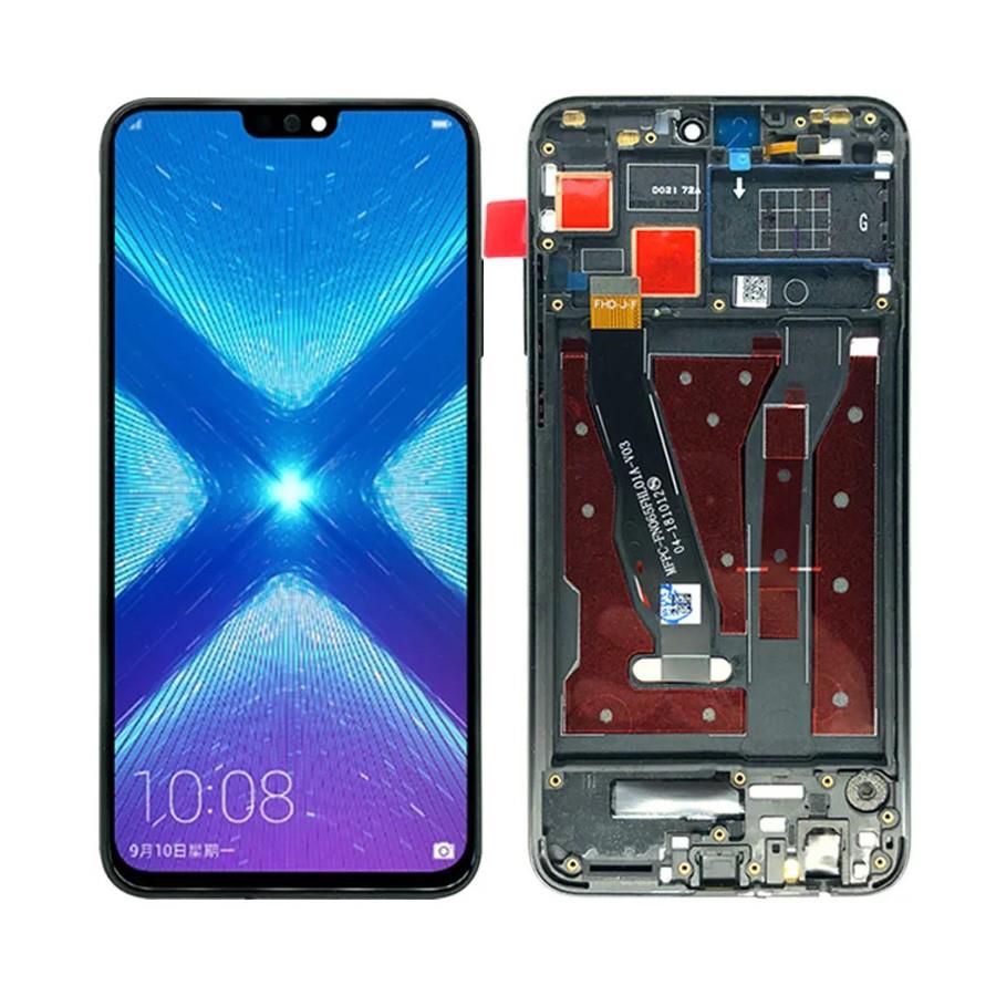 Honor 8x Uyumlu Lcd Ekran Dokunmatik Siyah Çıtalı