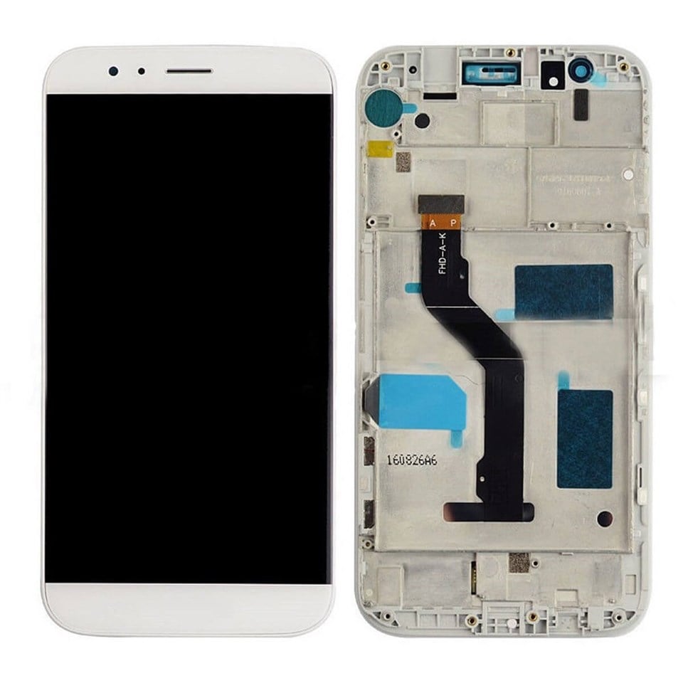 Huawei G8 Lcd Ekran Dokunmatik Beyaz Çıtalı