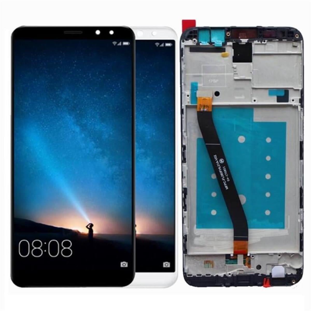 Huawei Mate 10 Lite Lcd Ekran Dokunmatik Beyaz Çıtalı