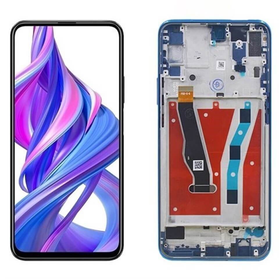 Huawei P Smart Pro Lcd Ekran Dokunmatik Mavi Çıtalı