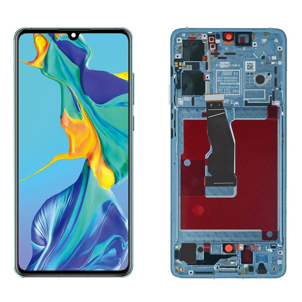 Huawei P30 Lcd Ekran Dokunmatik Mavi Servis Çıtalı 