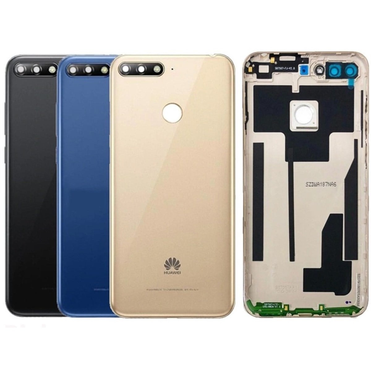 Huawei Y6 2018 Kasa Kapak Mavi Çıtalı