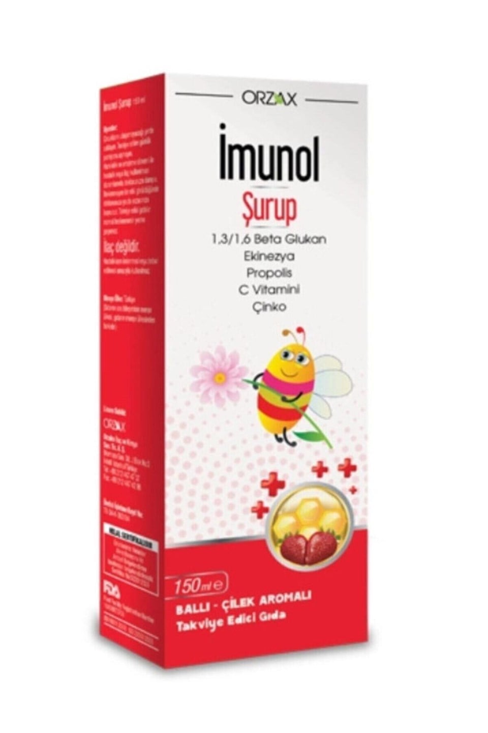 Imunol Ballı Çilek Aromalı Şurup 150ml 