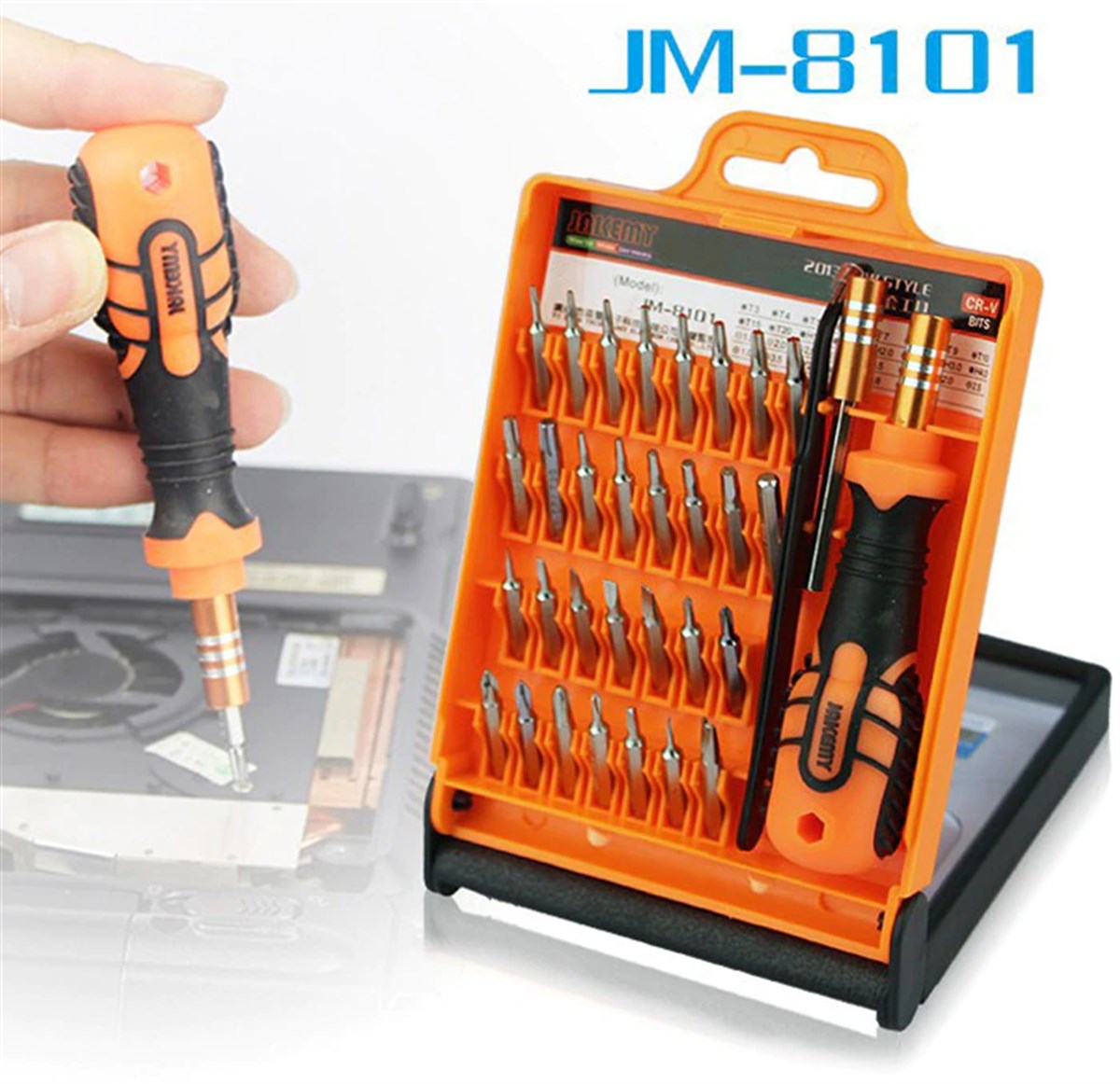 Jakemy JM-8101 Taşınabilir 33 Parça Çok Fonksiyonlu Hassas Tornavida Seti