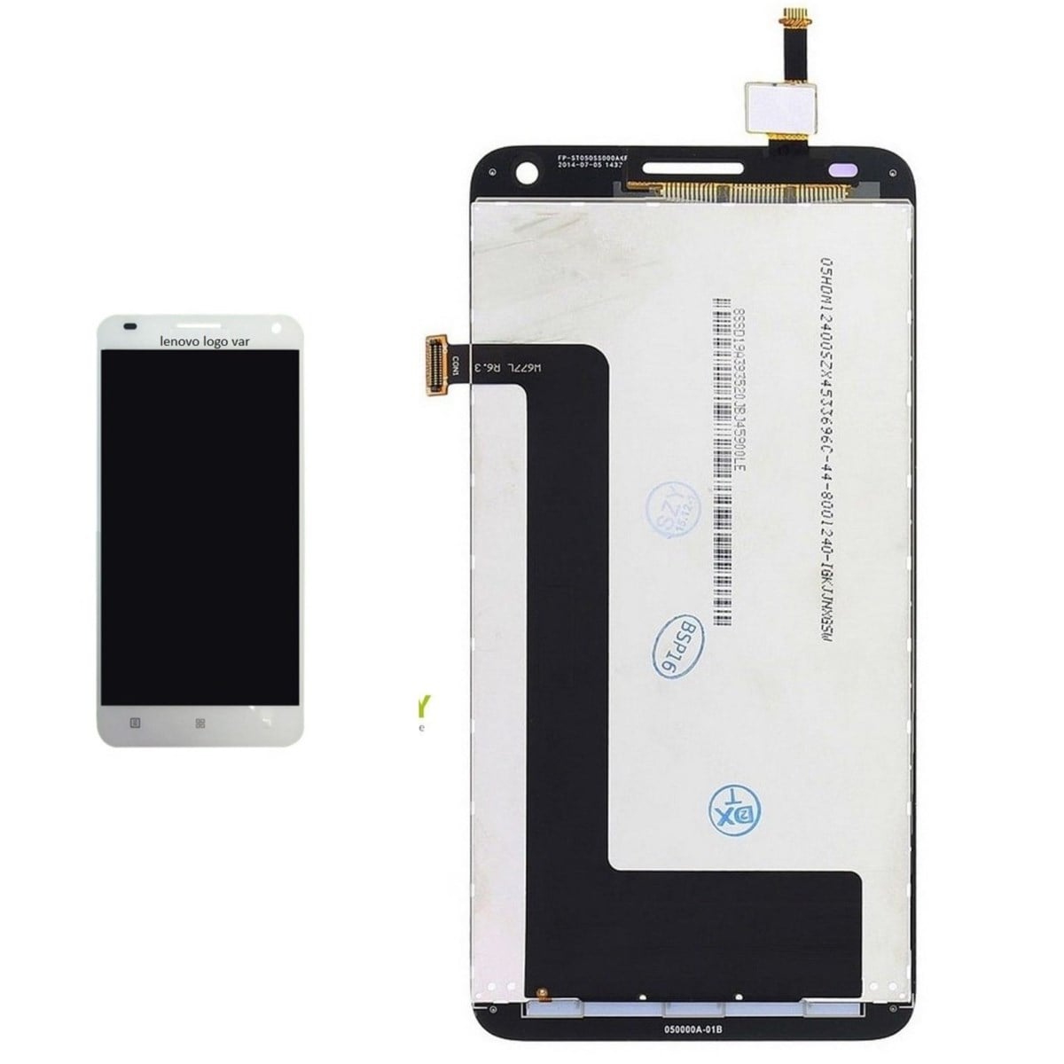 Lenovo S580 Lcd Ekran Dokunmatik Beyaz Çıtasız