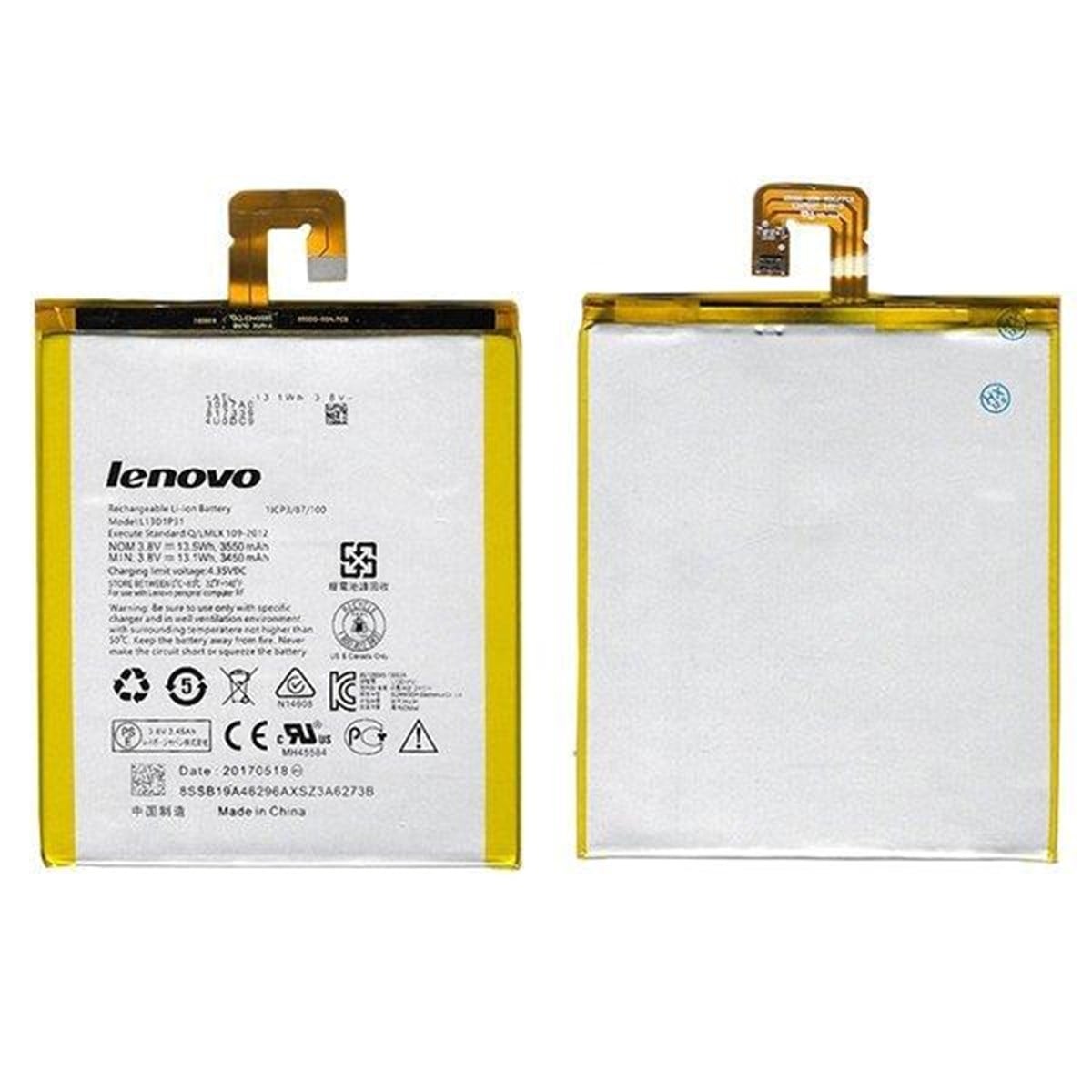 Lenovo Tab 2 A7-10 Dolby Batarya Pil