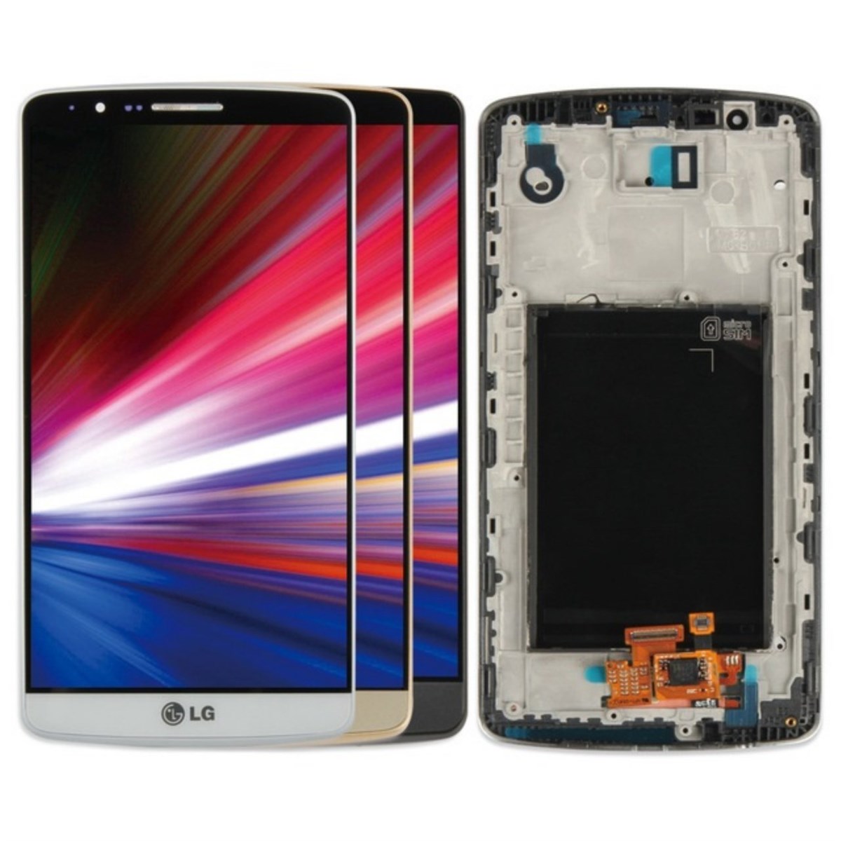 Lg G3 D855 Lcd Ekran Dokunmatik Siyah Çıtalı