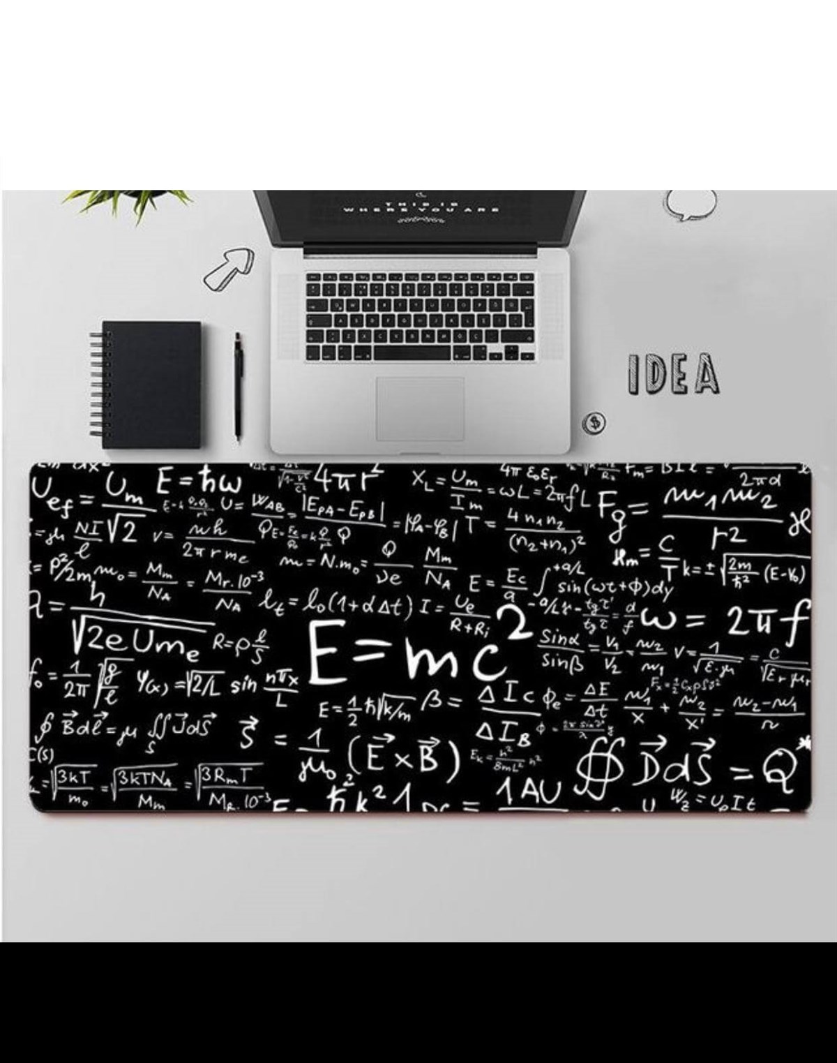 Matematiksel Formüller işlemeli E=mc2 Mause Pad