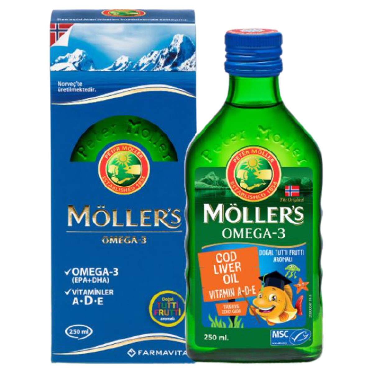 Möller's Omega-3 Balık Yağı Şurubu Tutti Frutti  250 ml 