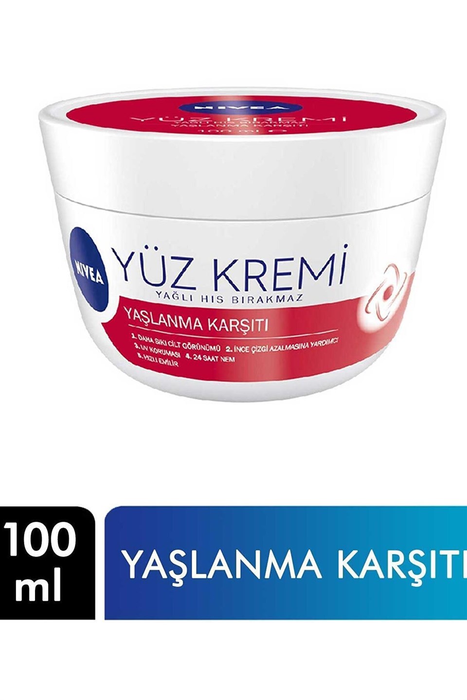 Nivea Yüz Kremi Yağlı His Bırakmaz Yaşlanma Karşıtı 100 ml