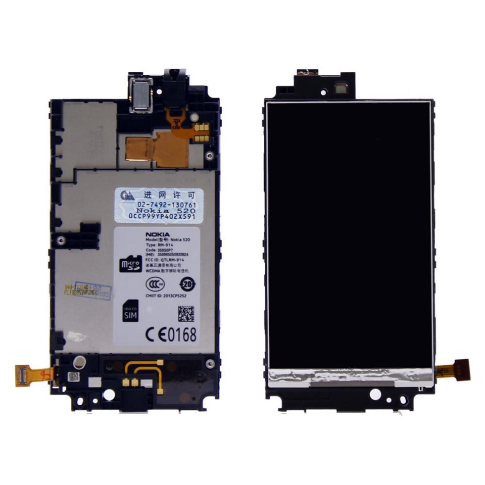 Nokia Lumia 520 Lcd Ekran Dokunmatik Siyah Çıtalı