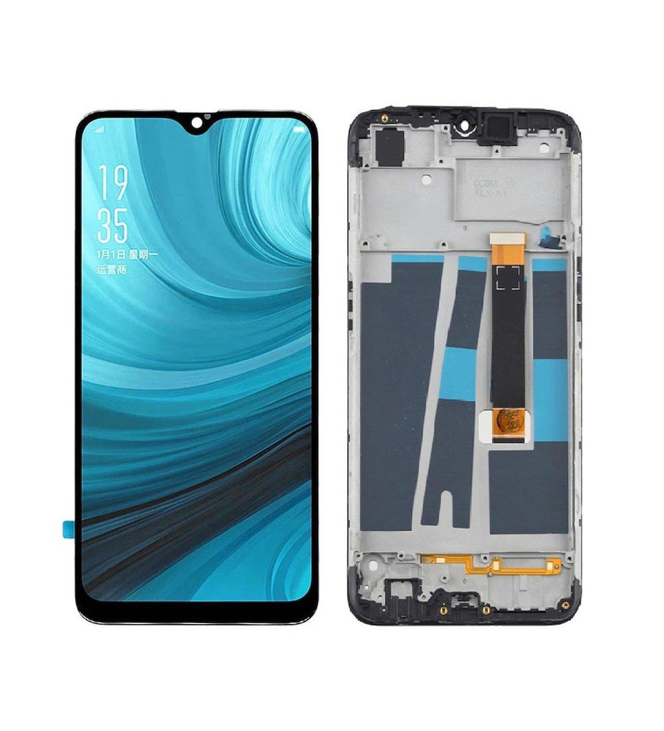 Oppo Cph1909 A15s Lcd Ekran Dokunmatik Siyah Çıtalı