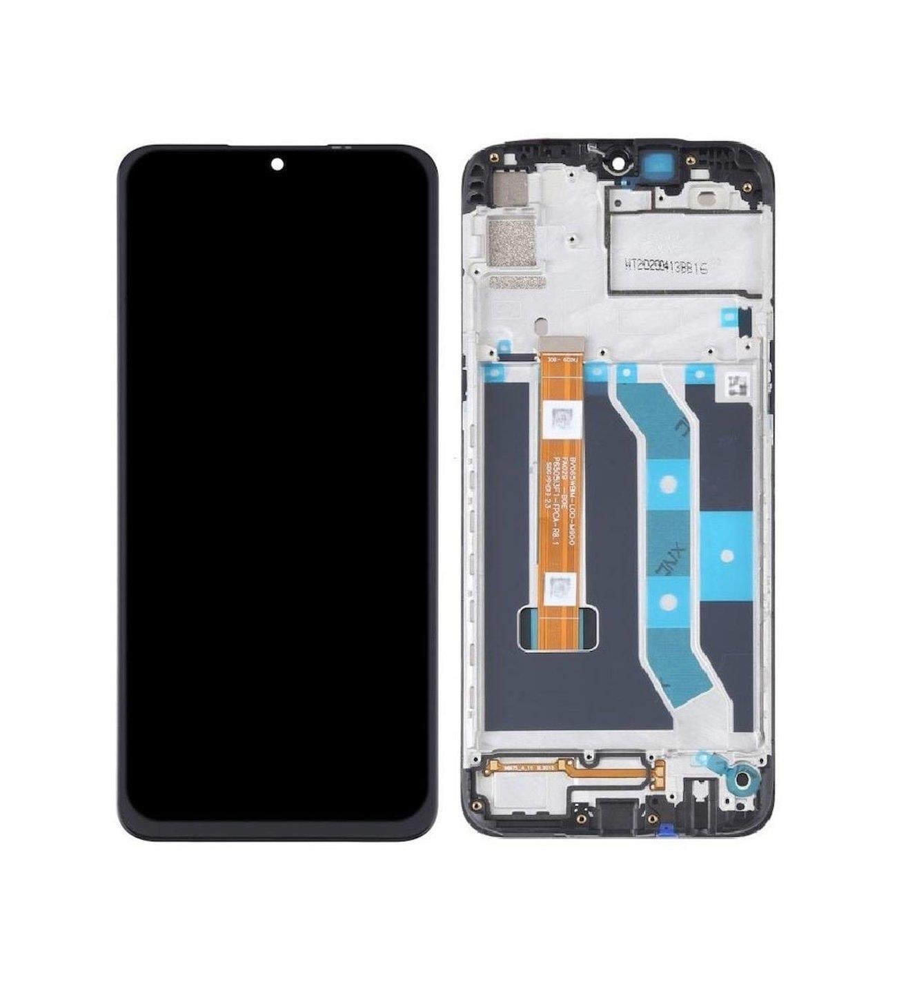 Oppo Realme 6i Lcd Ekran Dokunmatik Siyah Çıtalı