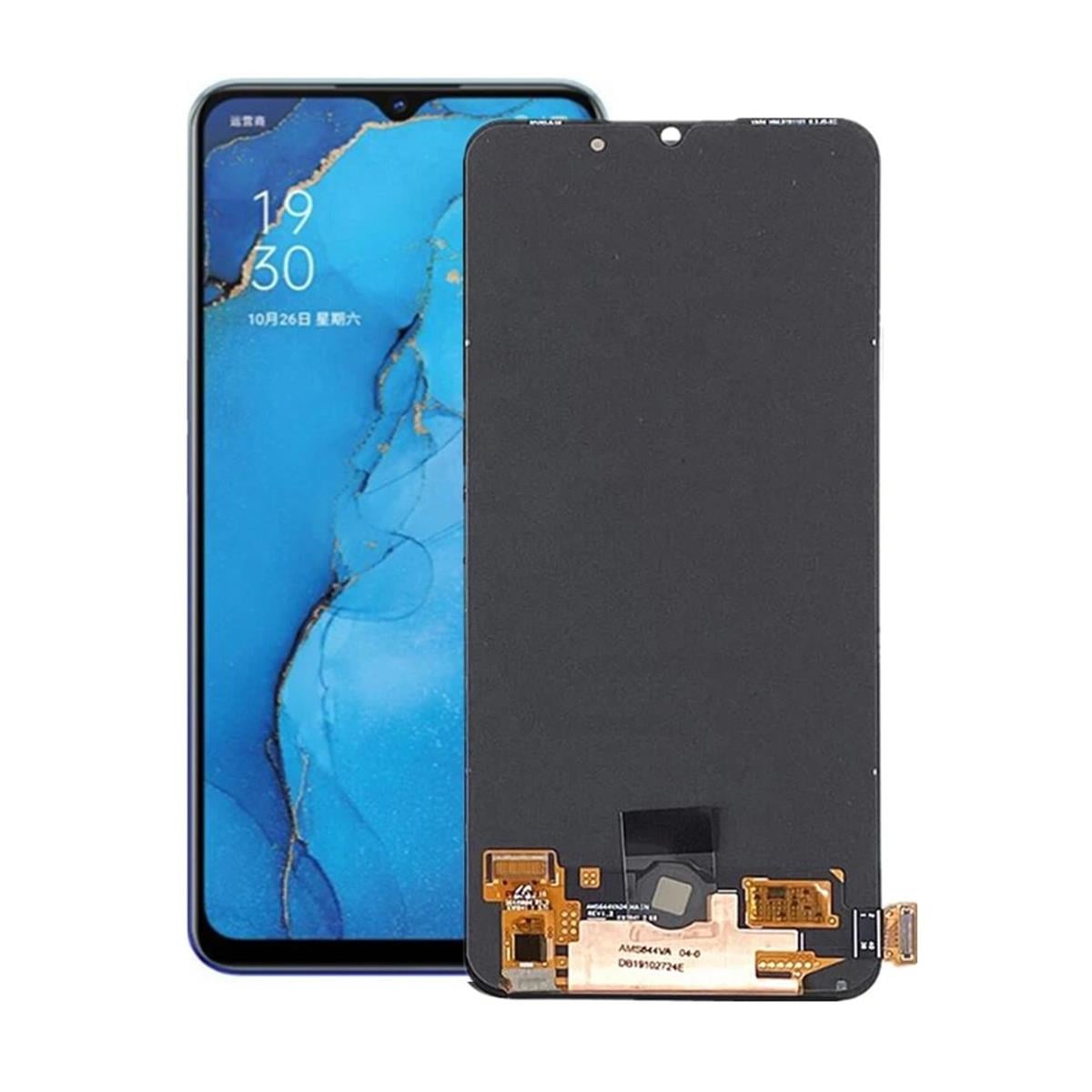 Oppo Reno 3 Lcd Ekran Dokunmatik Siyah Çıtasız