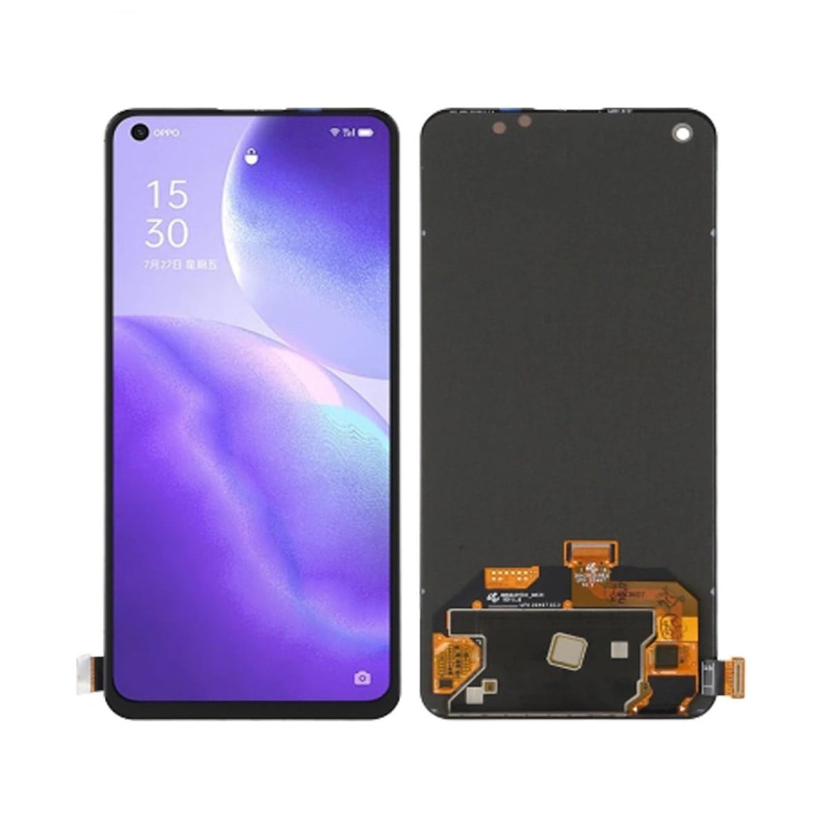 Oppo Reno 5 Lcd Ekran Dokunmatik Siyah Çıtasız Servis