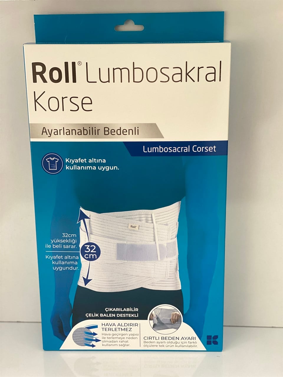 Roll Lumbostad Korse - Ayarlanabilir Bedenli 32 cm 