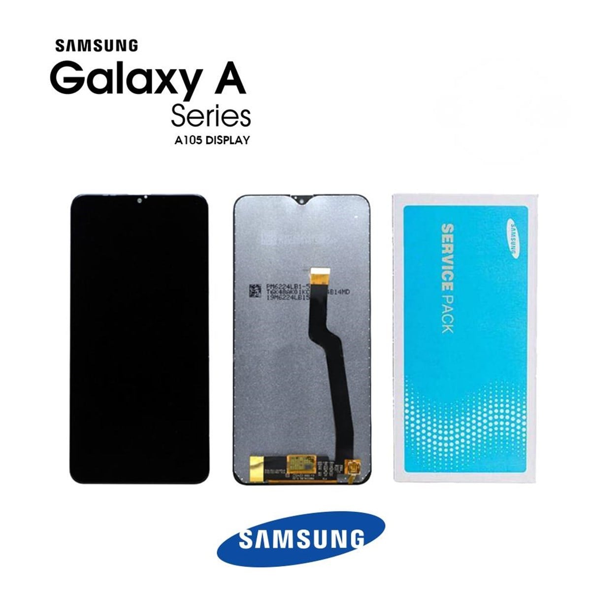 Samsung Galaxy A10 A105 Lcd Ekran Dokunmatik Siyah Servis Çıtasız GH82-19515A