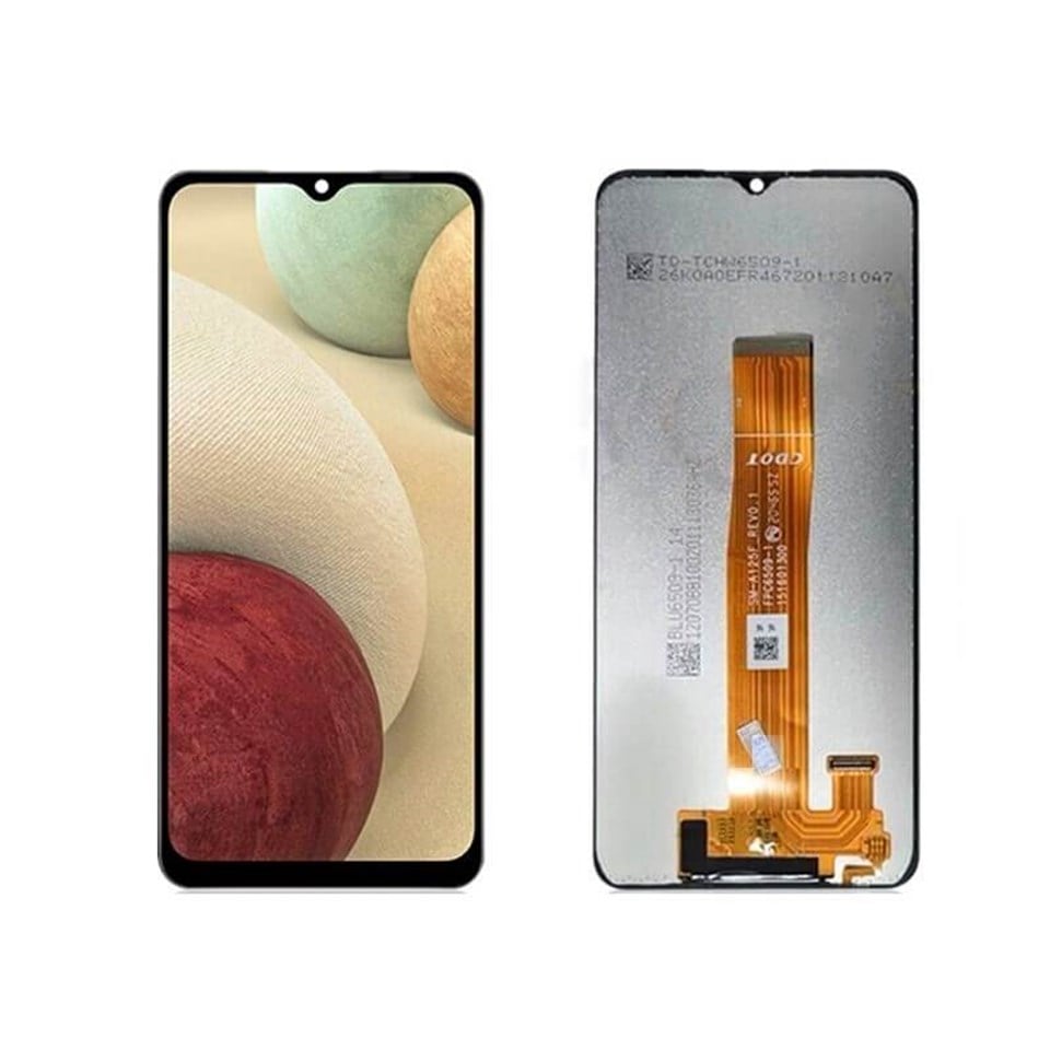 Samsung Galaxy A12 A125 Lcd Ekran Dokunmatik Siyah Hk Servis Çıtasız