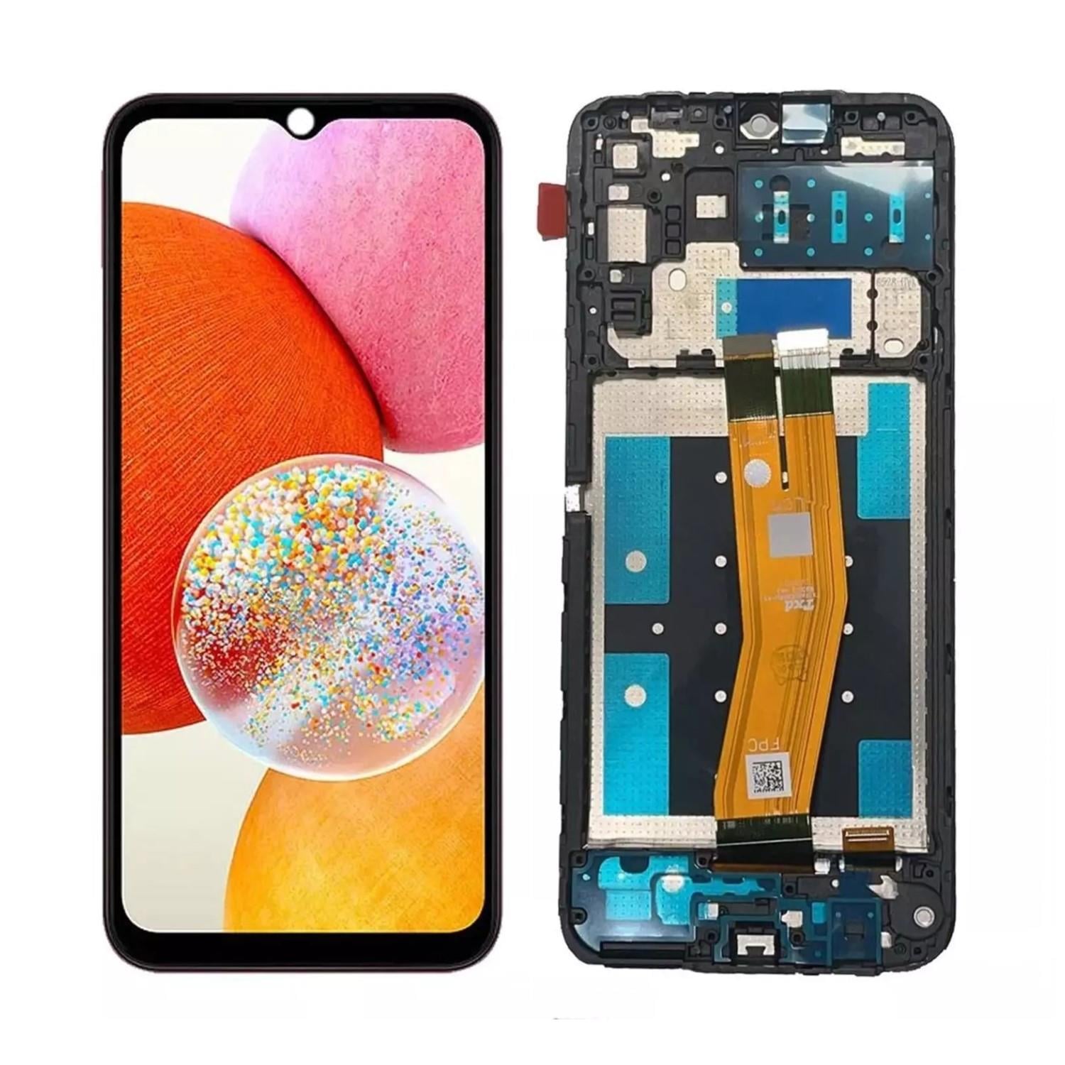 Samsung Galaxy A14 A145 Uyumlu Uyumlu Lcd Ekran Dokunmatik Siyah Hk Servis Çıtalı