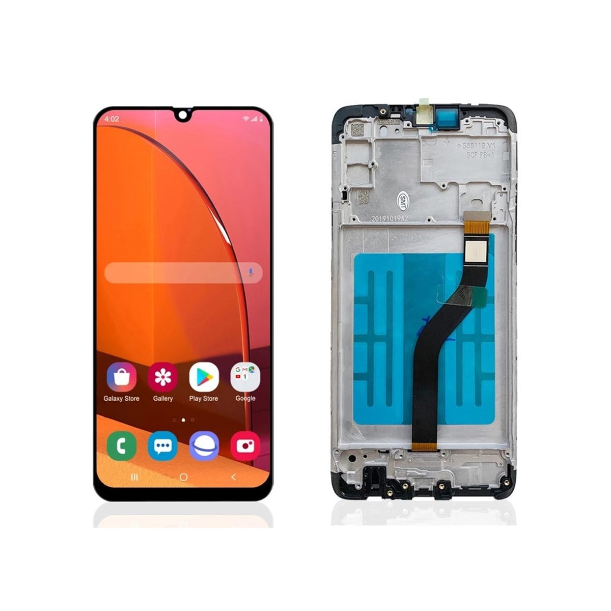 Samsung Galaxy A20s A207 Lcd Ekran Dokunmatik Siyah Servis Çıtalı