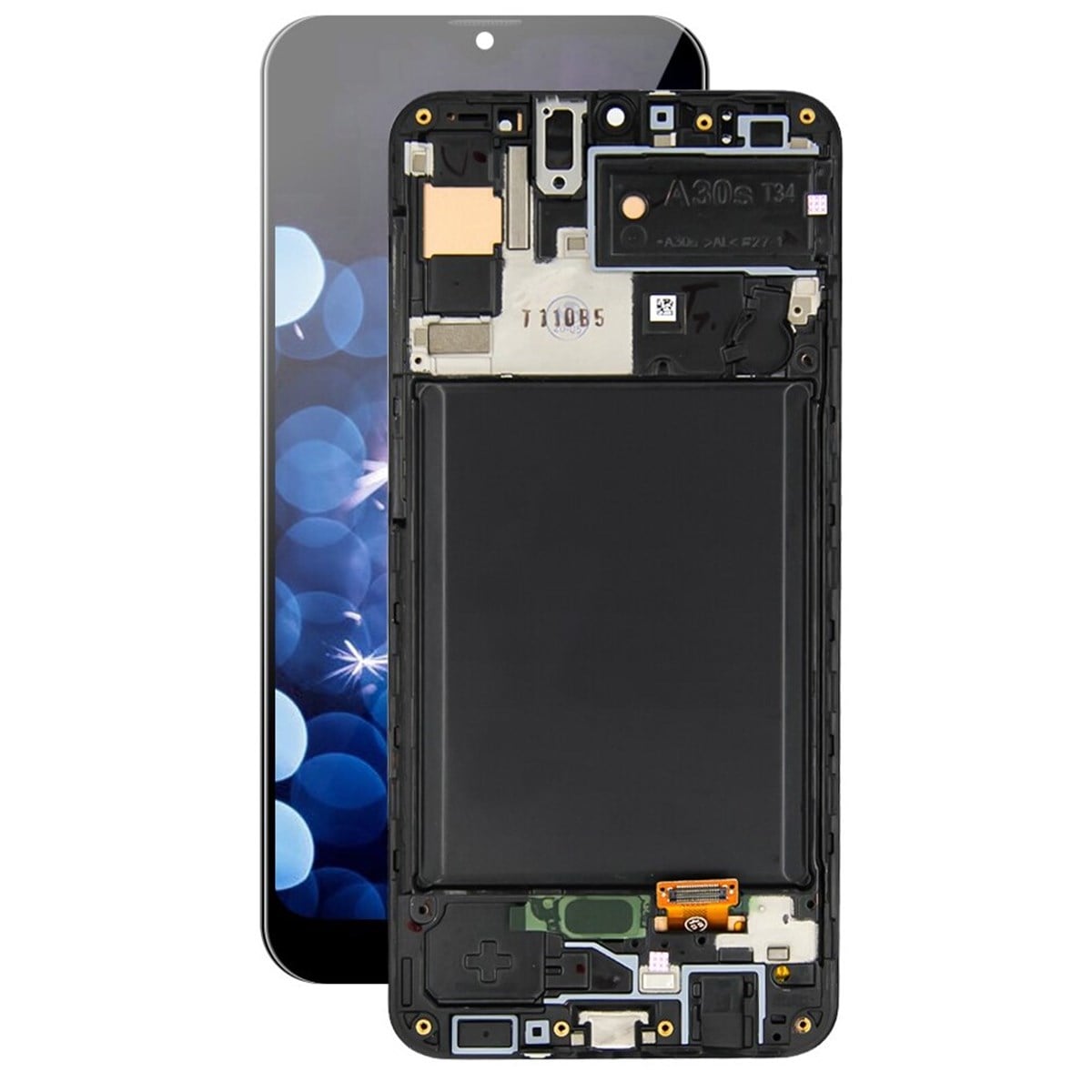 Samsung Galaxy A30s A307 Lcd Ekran Dokunmatik Siyah Oled Çıtalı