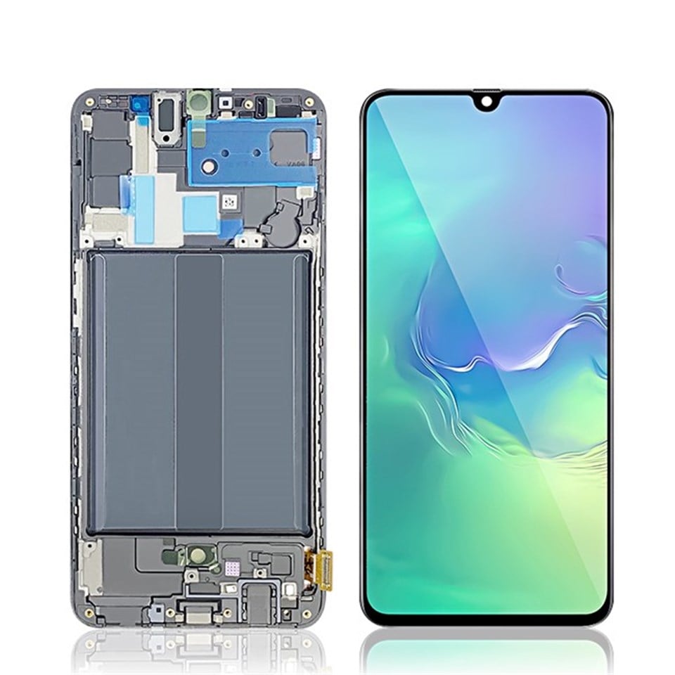 Samsung Galaxy A70 A705 Lcd Ekran Dokunmatik Siyah Oled Çıtalı