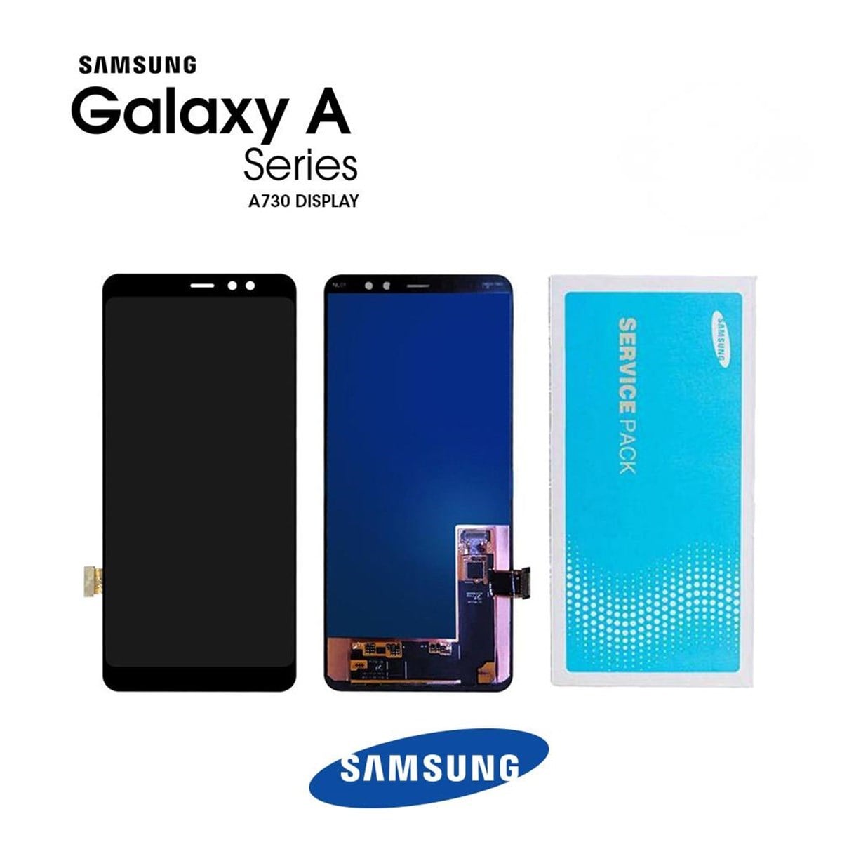 Samsung Galaxy A8 Plus 2018 A730 Lcd Ekran Dokunmatik Siyah Servis GH97-21535A