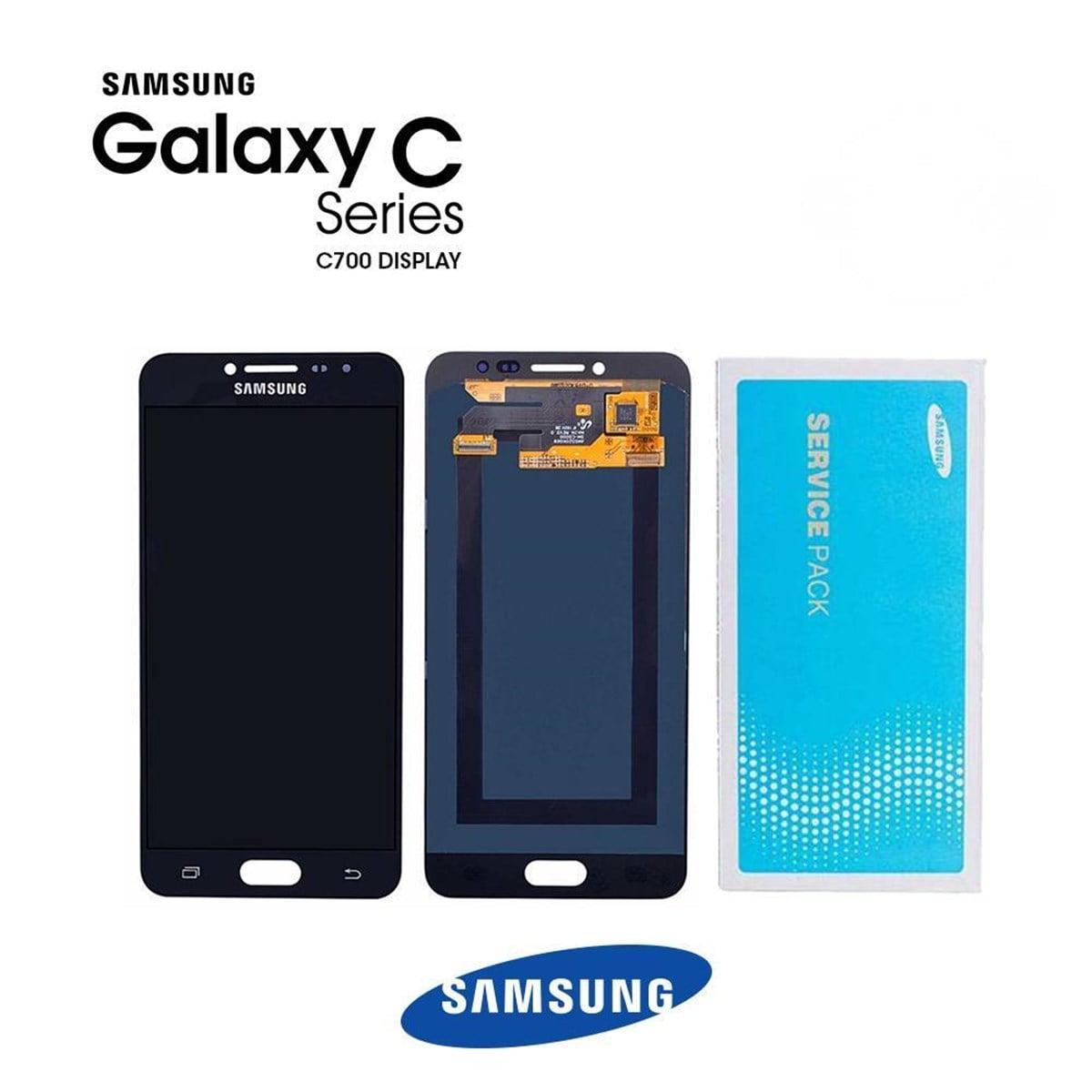 Samsung Galaxy C7 C7000 Lcd Ekran Dokunmatik Siyah Servis GH97-19135B