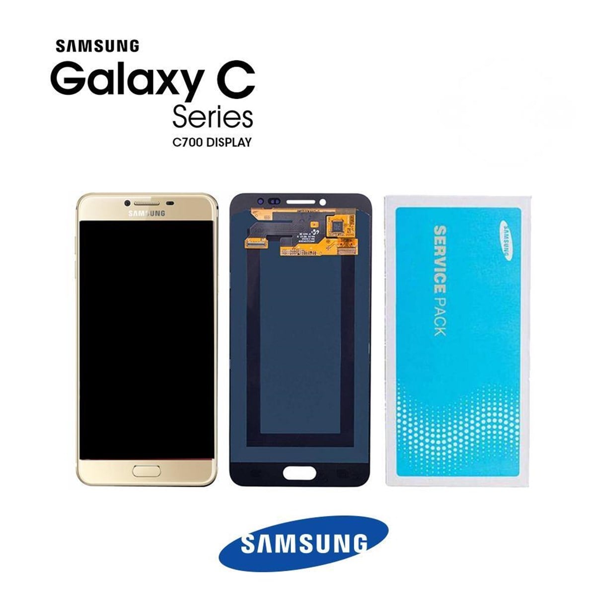 Samsung Galaxy C7 C7000 Lcd Ekran Dokunmatik Gold Servis GH97-19135A