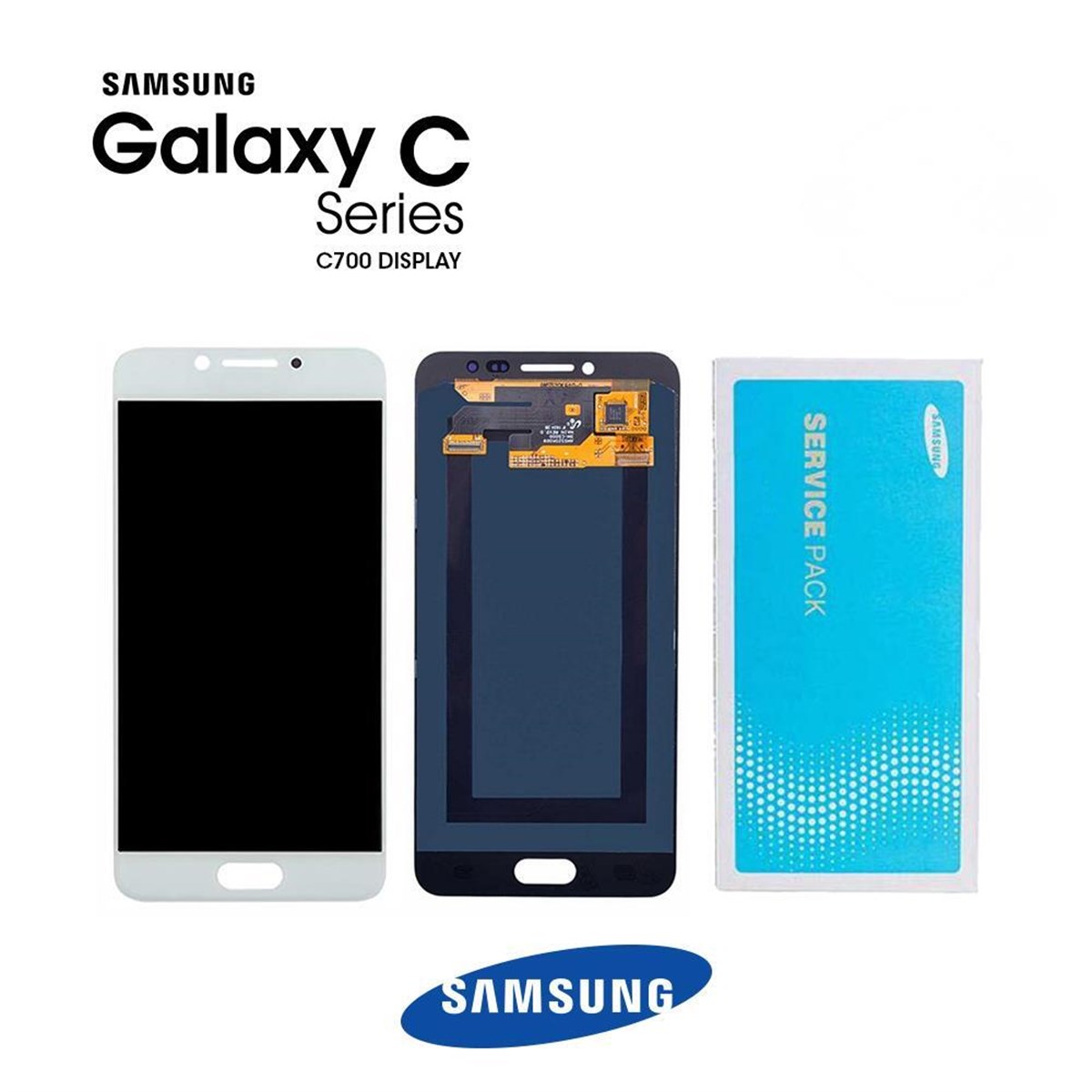 Samsung Galaxy C7 C7000 Lcd Ekran Dokunmatik Beyaz Servis GH97-19135D