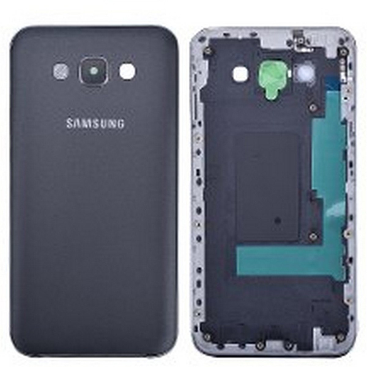 Samsung Galaxy E7 E700 Kasa Kapak Mavi Çıtasız