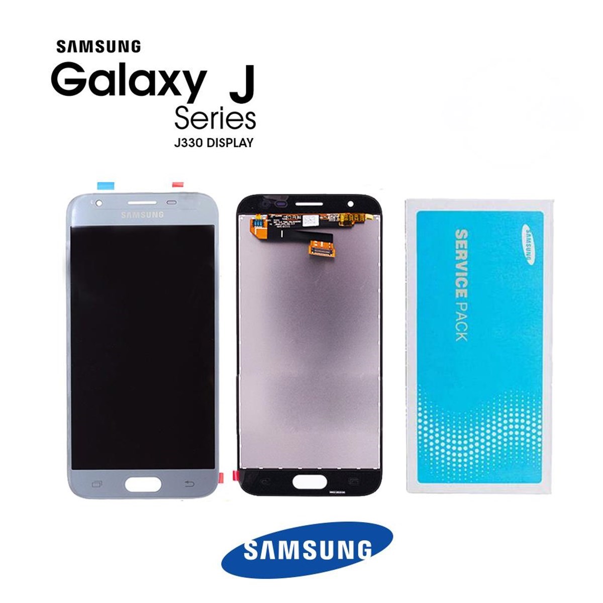 Samsung Galaxy J3 Pro 2017 J330 Lcd Ekran Dokunmatik Gümüş Servis GH96-10992A