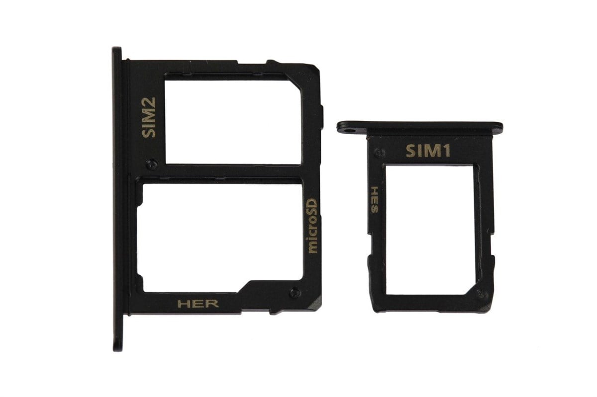 Samsung Galaxy J6 J600 Sim Kart Tepsisi Siyah Çift