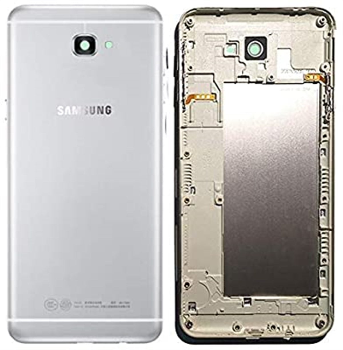 Samsung Galaxy J7 Prime G610 Kasa Kapak Beyaz Çıtalı
