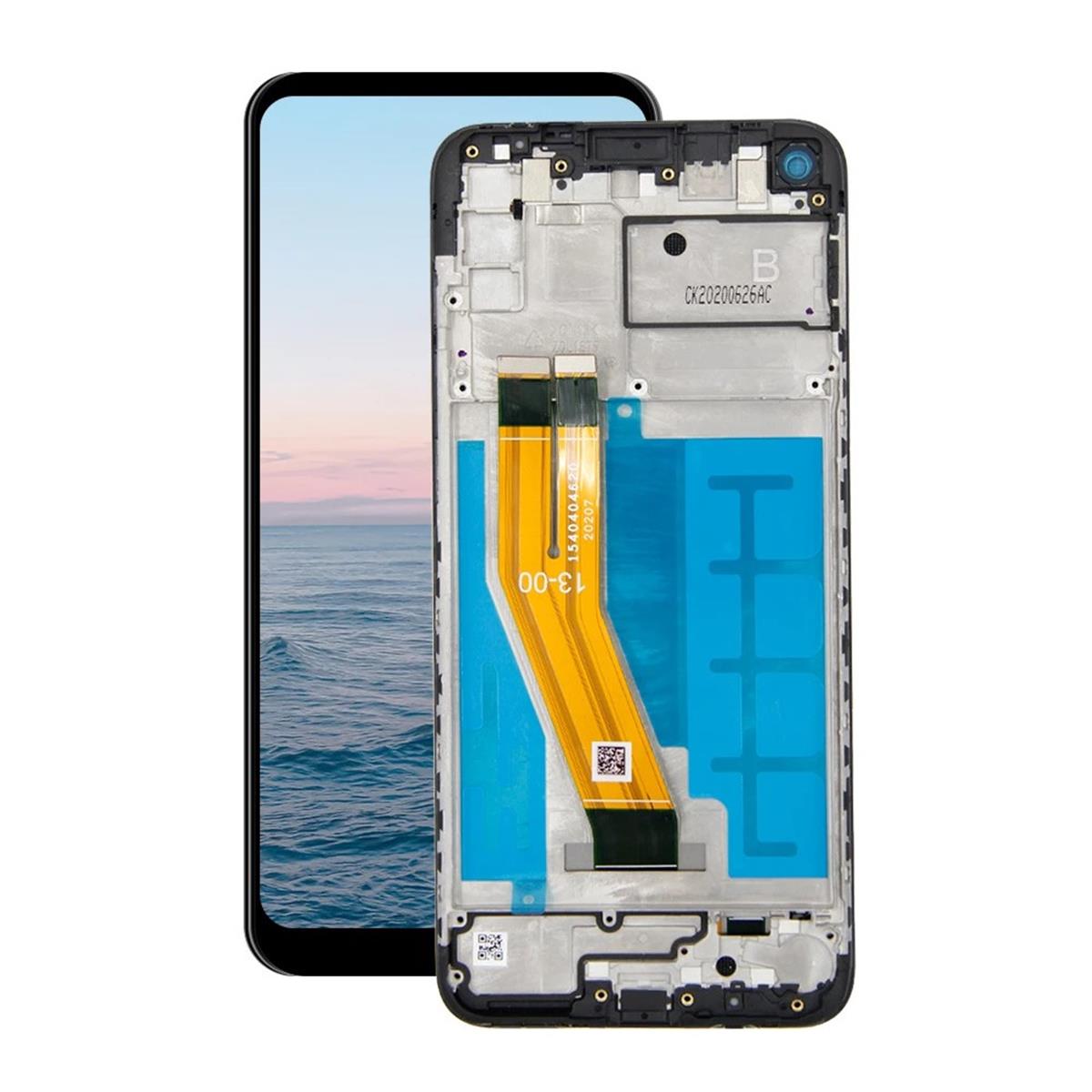 Samsung Galaxy M11 M115 Lcd Ekran Dokunmatik Siyah Servis Çıtalı Gh81-18736a
