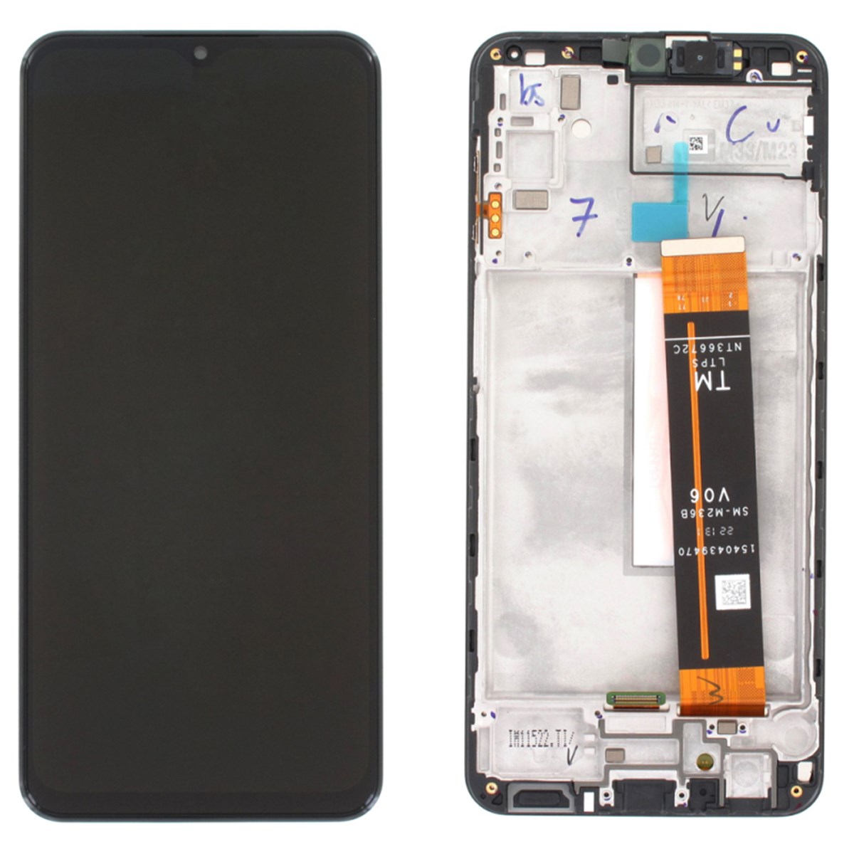Samsung Galaxy M23 M236 Lcd Ekran Dokunmatik Siyah Servis Çıtalı Gh82-28487a